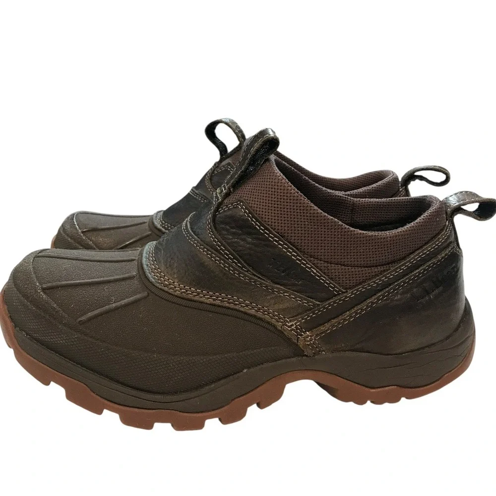 LL Bean Men Waterproof Low Ankle Boots Brown Pull On Outdoor‎ Size 7.5